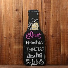 田园复古木质壁挂式小黑板 餐厅店铺酒吧啤酒瓶广告装饰留言板