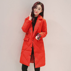 韩国冬季韩版修身羽绒棉服女中长款过膝面包服女棉衣学生厚外套潮