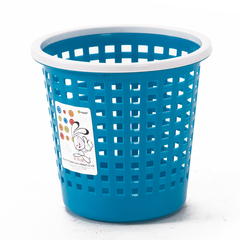 禧天龙镂空垃圾桶塑料圆形带固定圈纸篓办公室家用厨房垃圾桶大号