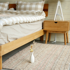 加厚棉线卧室地毯可机洗现代简约飘窗毯榻榻米床边毯儿童地垫脚垫