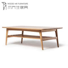 北欧实木餐桌茶几 创意简约现代日式 小户型宜家橡木矮桌