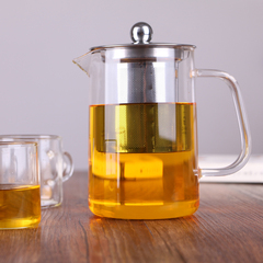 Tictok耐热玻璃茶壶不锈钢过滤红茶绿茶玻璃泡茶器家用加厚花茶壶