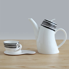 欧式简约咖啡具咖啡杯壶英式下午茶茶具套装优质陶瓷骨瓷结婚家用