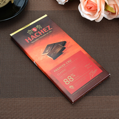 德国进口 Hachez 哈骑仕88纯正克鲁黑巧克力 特浓100g 排块 盒装