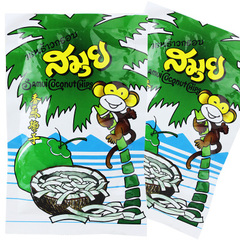 泰国代购原装进口香脆绿椰子片40g纯天然浓香烤椰子片干