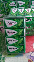 美国原装正品Trident木糖醇口香糖泡泡糖留兰香薄荷味一盒12包装