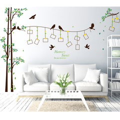墙贴可移除小鸟照片树客厅沙发背景墙上贴纸特大风景墙壁相片贴画