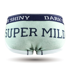 DarkShiny 日本首创毛圈毛巾情侣内裤 运动休闲柔软字母女三角裤
