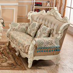 欧式沙发垫坐垫高档奢华提花布艺蓝绿粉色沙发座套垫贵妃垫可定做