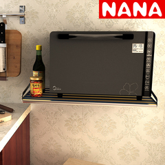 NANA 304不锈钢厨房置物架壁挂 微波炉支架托架墙壁搁板架层架