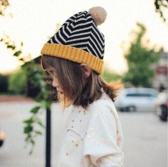 韩版儿童帽子毛线帽男女童毛球帽宝宝帽子秋冬儿童保暖毛线帽冬天