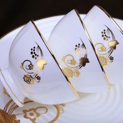碗碟套装家用组合碗盘高档骨瓷景德镇陶瓷器中式创意餐具套装送礼