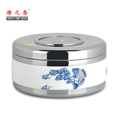烁之乔  陶瓷茶叶罐  普洱茶罐密封茶叶包装礼盒不锈钢茶叶罐