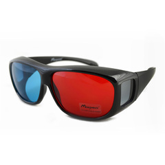 明魅红蓝3d眼镜 电脑专用3D立体眼镜 近视红蓝3D眼睛暴风影音包邮