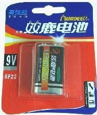 双鹿9V碳性干电池 6F22 儿童玩具9伏方块遥控器 话筒 报警器 九伏