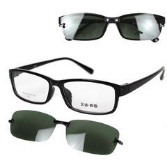 TR90眼镜架带磁铁夹片近视眼镜成品偏光套镜男女太阳镜墨镜轻5106