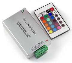 七彩控制器24键控制器 RGB控制器 LED七彩控制器铝壳版 IR遥控器
