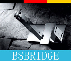 BSBRIDGE出口德国入墙暗装洗脸台盆全铜冷热水龙头方形带预埋盒