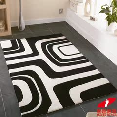 *魅足品牌地毯*黑白地毯/客厅地毯/茶几地毯/手工地毯