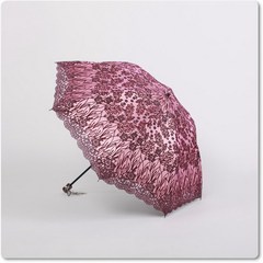 缀美洋伞 双层植绒烫金伞 双层防紫外线伞 太阳伞 晴雨两用