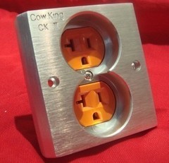 铝合金面板COW KING CK-II 86X86 20MM厚2位美标墙插面板可带插座