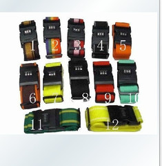 带密码锁彩色捆绑带, 打包带,加固带,行李带,箱包带（不外卖）
