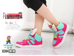 新款韩版潮童鞋 春秋季男童女童网布高帮儿童运动鞋 超轻透气