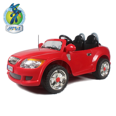 贝瑞佳儿童电动车双驱带遥控 四轮电动汽 双人座仿真车宝宝玩具车