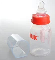 正品 NUK标准口径PP清色奶瓶110ml（带1号硅胶奶嘴）40.743.726