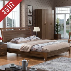 中格双人床 1.8米实木双人床现代中式高箱床储物床 现代简约床