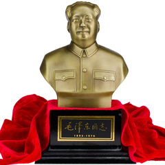 红旅故都毛主席半身全铜像毛泽东人物纯铜雕塑家居人物装饰品摆件