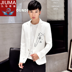 青少年韩版修身男士西装冬季个性外套小西装加绒小西服非主流衣服