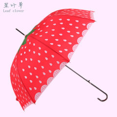 雨伞女小清新长柄伞自动太阳伞韩国双人学生伞个性创意草莓儿童伞