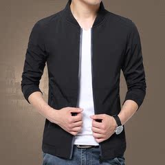 男士夹克外套2016新款秋季休闲青年韩版修身jacket衫立领男装衣服