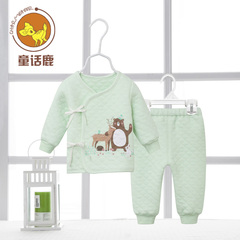 新生儿0-3个月衣服纯棉宝宝内衣套装婴儿服秋冬季加厚保暖和尚服