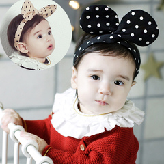 韩国儿童发饰发带新款韩版米奇耳朵缠绕发带宝宝发带婴儿头饰发卡