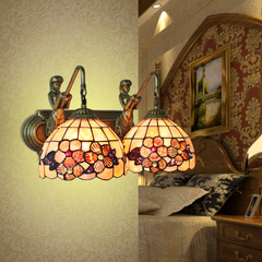 欧式蒂凡尼双头壁灯创意客厅卧室床头楼梯过道阳台壁灯浴室镜前灯