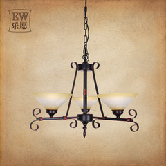 乐愿 欧式地中海灯饰北欧浪漫奢华铁艺灯具客厅餐厅卧室吸顶吊灯