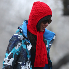 户外新品冬季毛线帽女式韩版潮流多用时尚围巾户外运动保暖针织帽
