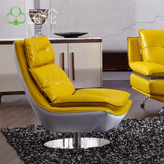 宝伦北欧单人沙发卧室实木椅现代简约休闲客厅创意美式老虎皮椅子