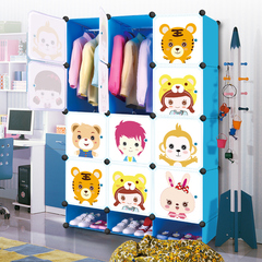 儿童卡通衣柜宝宝简易整理收纳柜婴儿组合塑料衣橱树脂组合衣柜