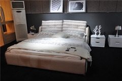 新品布艺床现代简约双人床小户型绒优质布床1.5米省空间软床特价