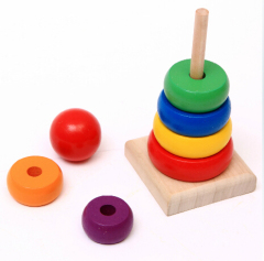 叠叠乐叠叠高儿童早教益智彩虹塔层层叠婴幼儿0-1-2-3岁套圈玩具