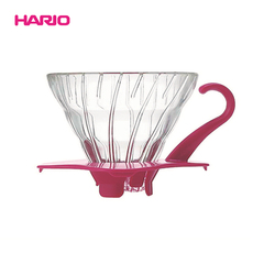 HARIO日本原装进口滤杯V60手冲滤杯耐热玻璃带量勺彩色纪念版VDG