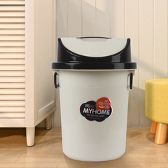欧式塑料带盖垃圾桶大号家用厨房客厅卫生间摇盖大小号垃圾筒纸篓