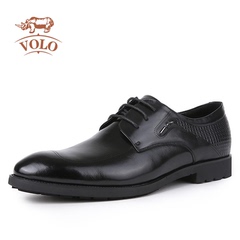 VOLO/犀牛男鞋新款男士休闲皮鞋潮鞋办公系带软底商务休闲皮鞋