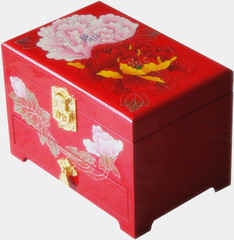 木质中式复古古典平遥推光漆器抽屉首饰收纳盒结婚过年送礼礼品