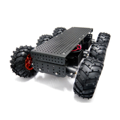 6WD 铝合金搜救机器人平台 小车 75:1 轮式机器人平台  新款