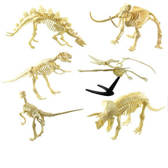 特价4D拼装恐龙骨骼骨架模型 儿童DIY可爱霸王龙三角龙剑龙免邮