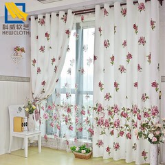科威软艺 乡村田园现代高档棉质环保窗帘 客厅卧室定制窗帘成品